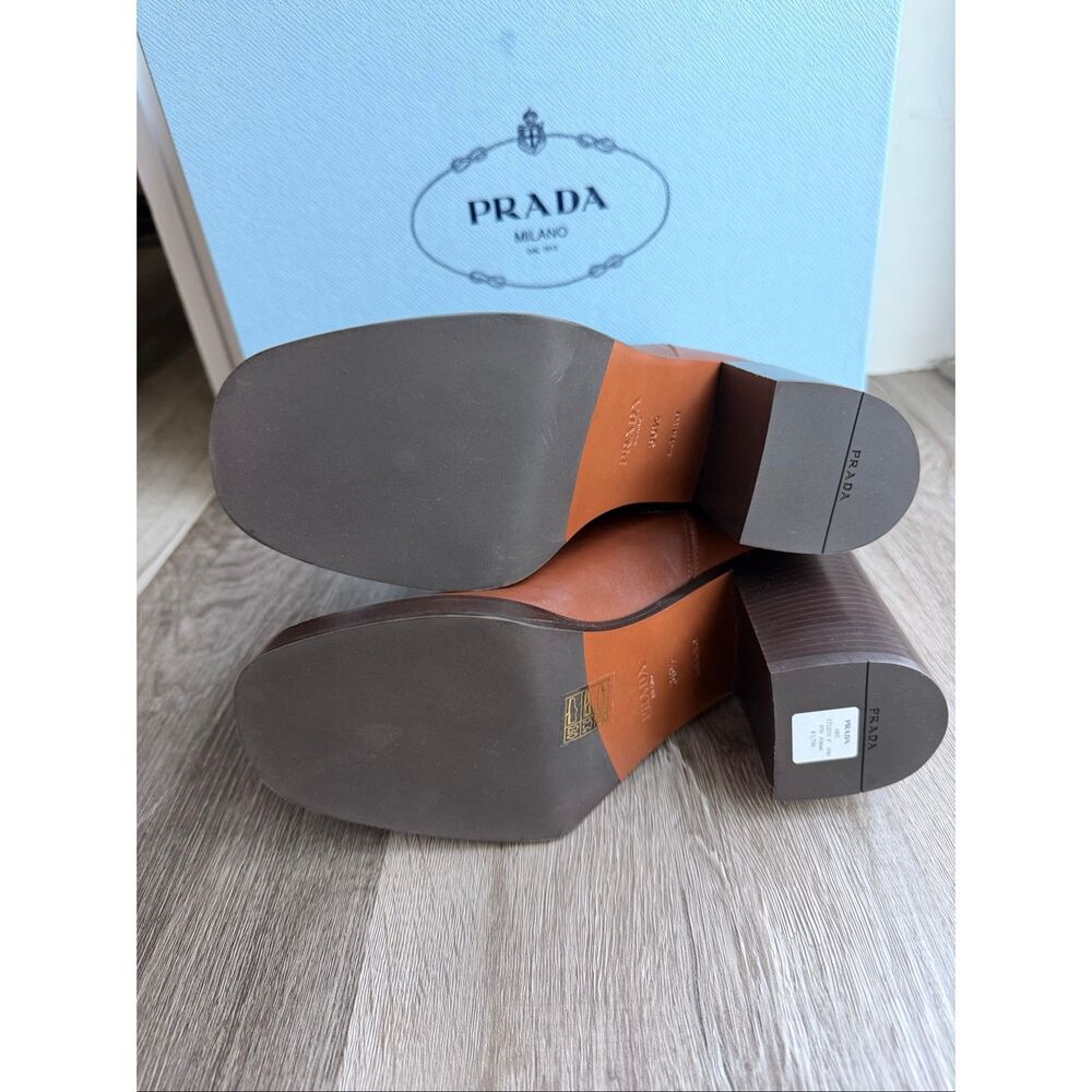 PRADA LEATHER ANKLE BOOTS SIZE EU 36.5 $1790 - Picture 12 of 16